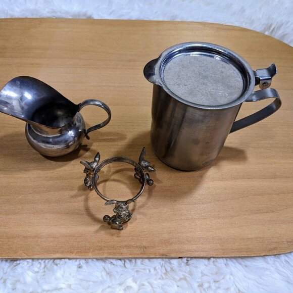 Silver Metal Serveware Vintage Decor - Picture 3 of 12